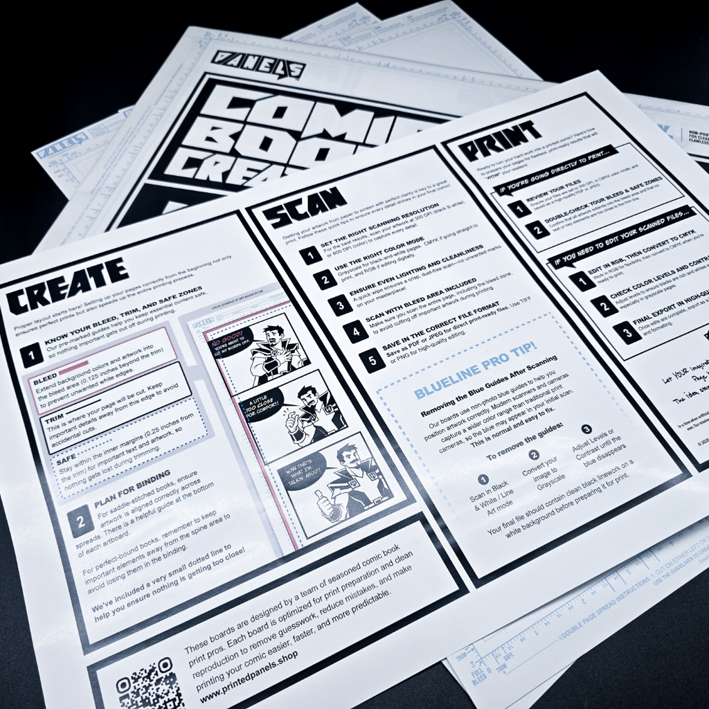 Comic Creator Art Boards (Non-Photo Blue Guides)