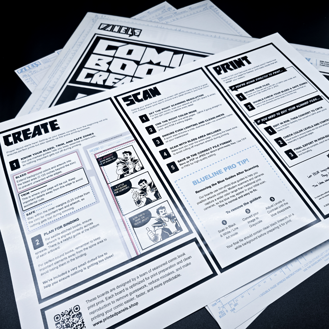 Comic Creator Art Boards (Non-Photo Blue Guides)